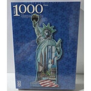 NEW Sealed! FX Schmid Statue of Liberty Shaped 1000 Piece Jigsaw Puzzle